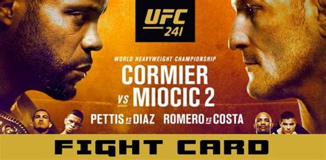 UFC 241: Cormier vs. Miocic 2 Results, Fight Card and News.